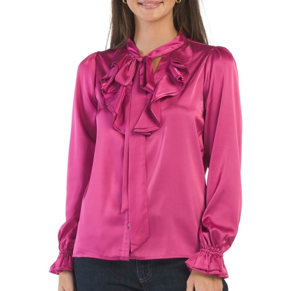 SECRET MISSION Sara Blouse Size XS NWT FUSHIA